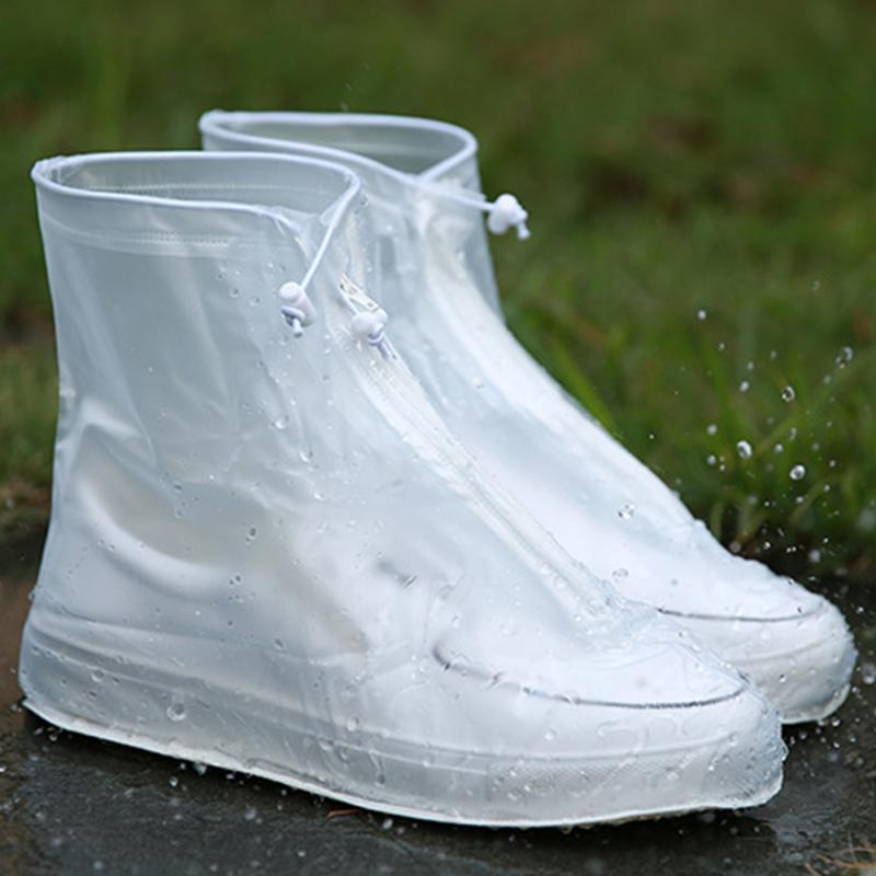 Bottes de pluie imperméables, , couvre-chaussures à talons réutilisables, épaisses, semelles antidérapantes, #921