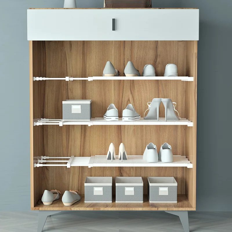 Adjustable Wardrobe Storage Shelves Clothing Closet Shelf Wall Mounted Rack for Bathroom Kitchen Cabinet Shelves Home Organizer