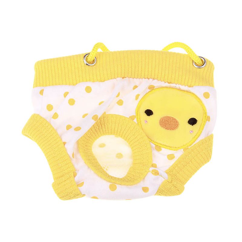 Cartoon Dog Diaper Physiological Pants Sanitary Washable Female Dog Short Panties Underwear Briefs For Girl Dogs Pet Supplies: Yellow / M