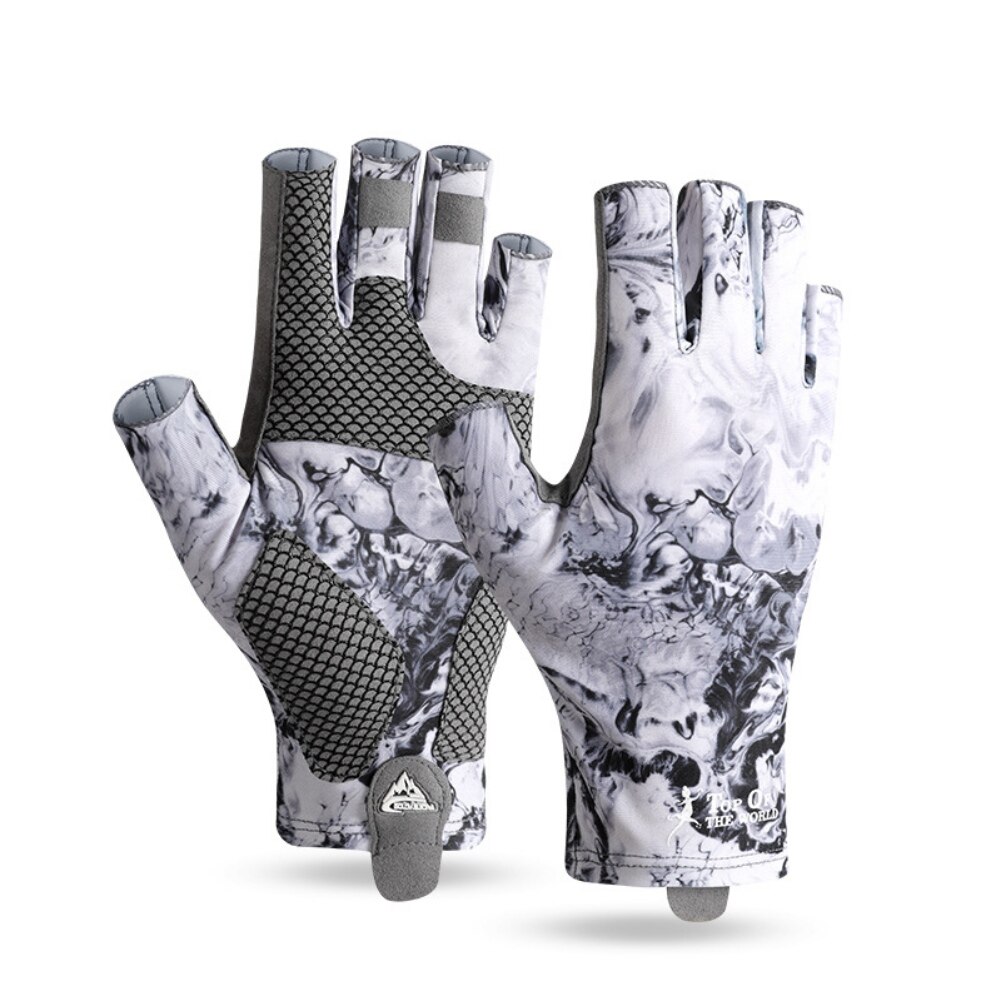 Gants de pêche pour l&#39;extérieur, Protection contre le soleil, Protection UV, sans doigts, pour le kayak et l&#39;aviron