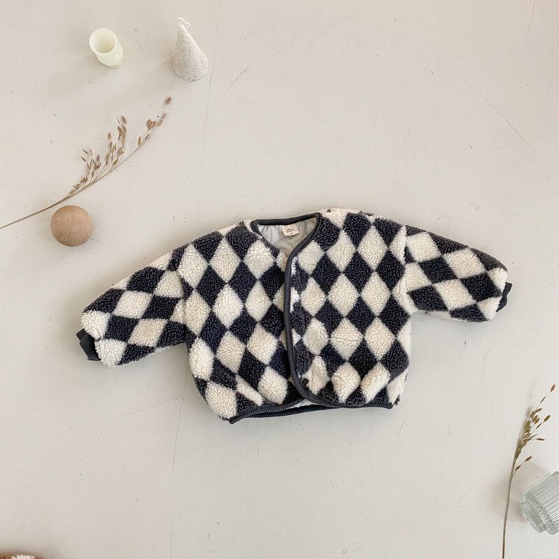 Baby Winter Kleding Zachte Katoenen Baby Plaid Jas Dikke Warme Meisjes Vest Jas Mode Jongens Casual Jas Kids kleding