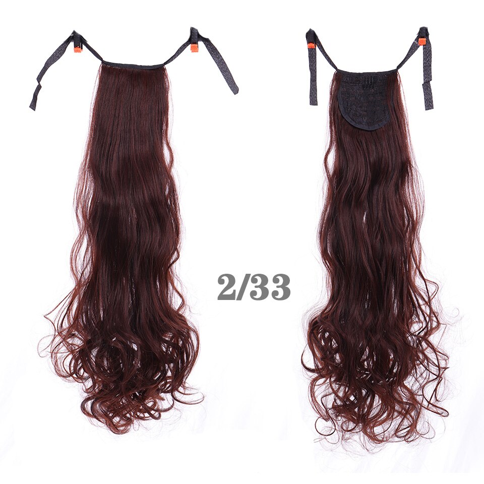 Lupu Fabricage Hittebestendige Bruin Rood Natuurlijke Wrap Rond In Haar Staart Valse Haar Synthetisch Haar: 1B/27HL