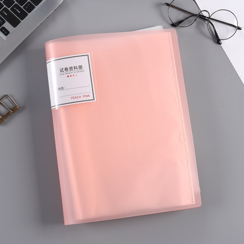 1PC A3 large bookle folder 40 Pages transparent Insert folder Document Storage Bag File for Bank Campus Office Workplace Family