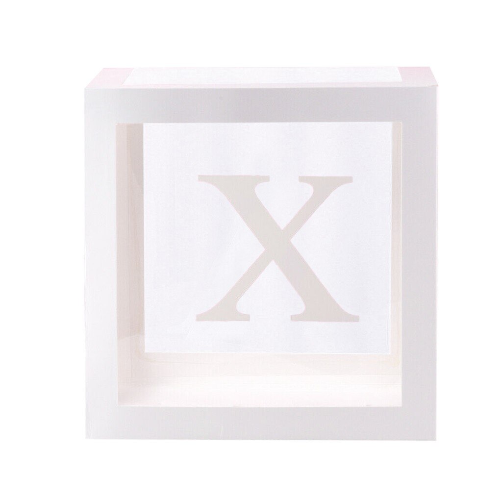 Lettre A-Z Cube Transparent coffrets enfant anniversaire bébé douche fête décoration emballage buffalo plaid emballage boîte