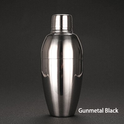 500ml 3 stykker vintage cocktail shaker bar shaker skomager shaker bar værktøjer: Gunmetal sort