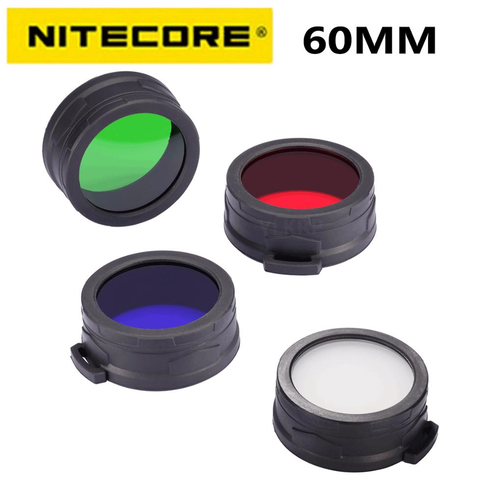 Nitecore Colour Filter(60mm) NFR60 NFB60 NFG60 NFD60 suitable for EA8 TM15 flashlight with head of 60mm.