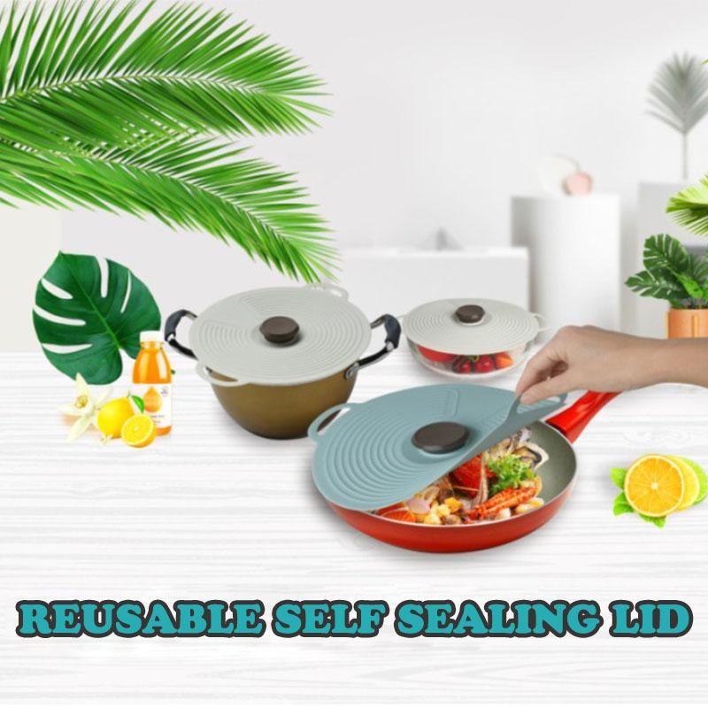 Herbruikbare zelfsluitende deksel siliconen rekdeksels universele deksel siliconen kom pot deksel siliconen deksel pan koken voedsel vers deksel