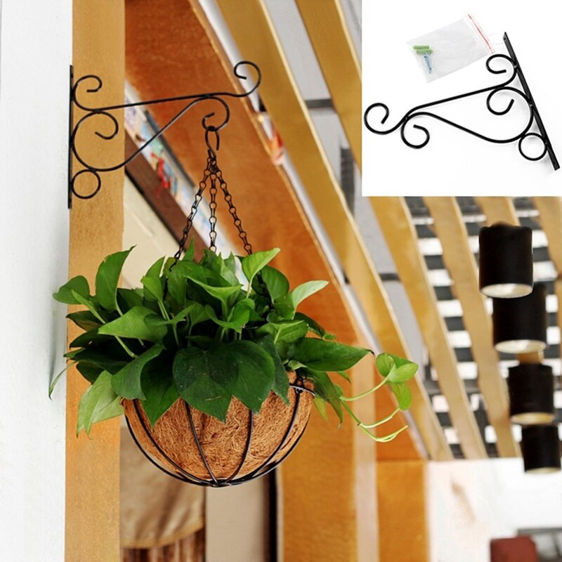Metall Hängen Pflanzen Halterung Europäischen Stil Zauberstab Pflanzer Haken Blume Topf Eisen Laternen Aufhänger für Garten draussen drinnen Terrasse