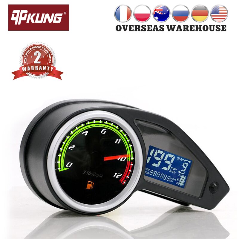 RPS Hawk Digital Speedometer Speed Slope Meter Inclinometer Compass HUD Latitude Longitude Waterproof LCD Motorcycle Accessory