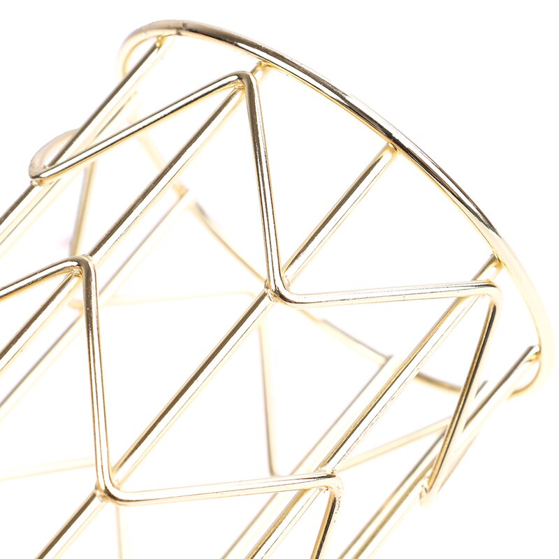 1pc Rose Gold Pen Pencil Pot Holder Container Organizer Home Desk Stationery Decor