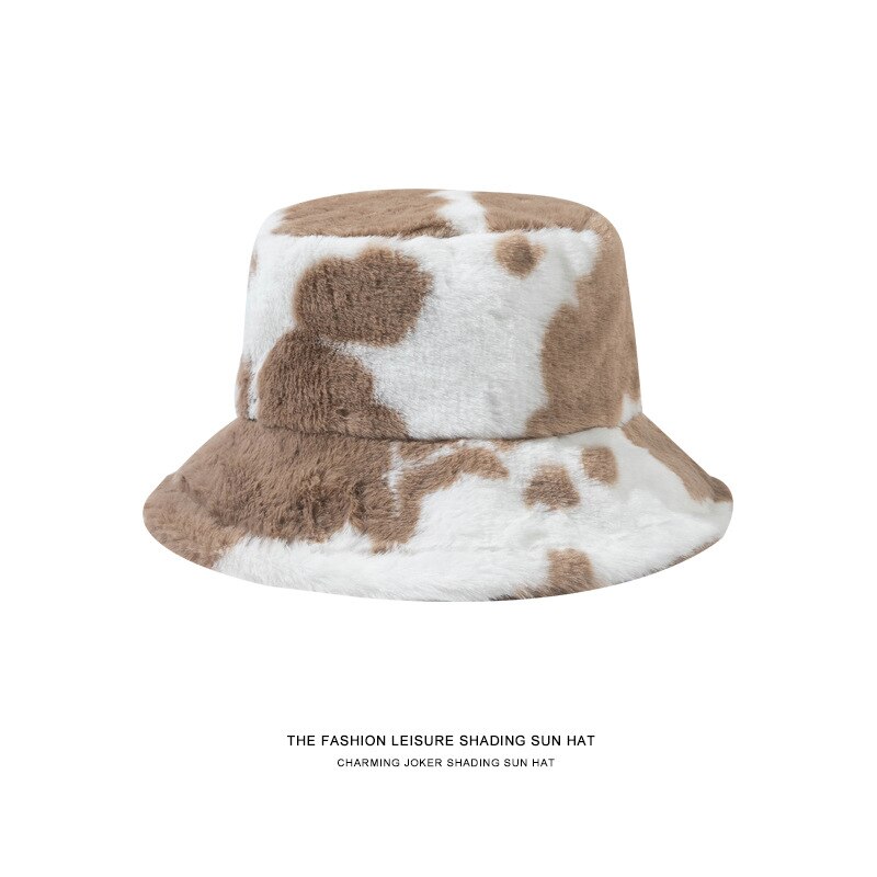 Winter Autumn Thick Warm Soft Lamb Wool Women Bucket Hat Solid Color Female Ladies Flat Top Hat Beanie Bonnet: style 3 khaki