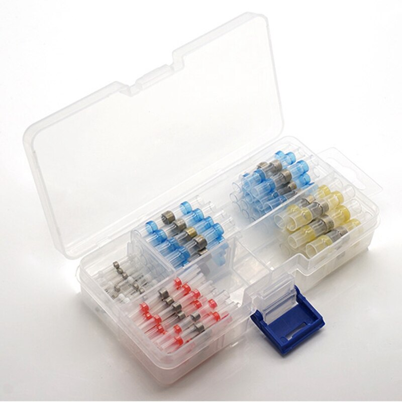 100Pcs Waterproof Welding Sealed Heat Shrinkable Butt Joint And Terminal Electric Wire Connector Welding Bushing