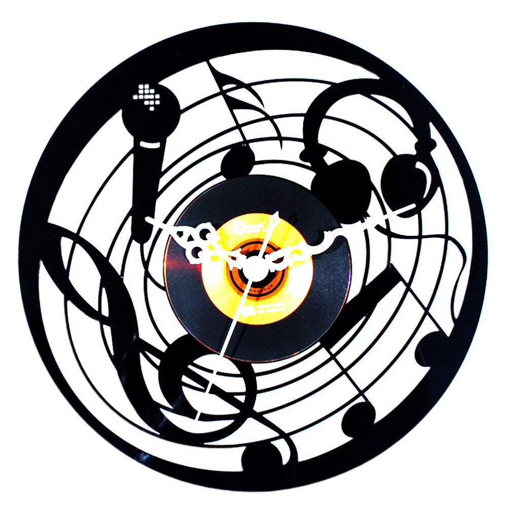 Vinyl Record Wall Clock Musical Microphone Wall Clock Wall Clock