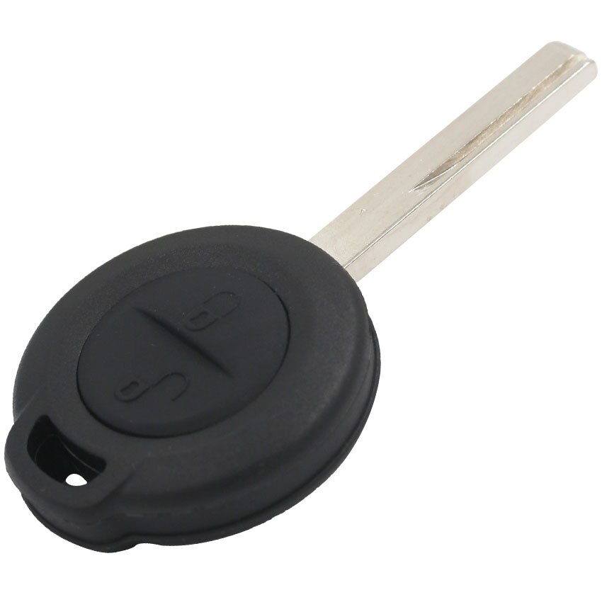 Recambio de 2 botones para mando a distancia de coche, carcasa para Mitsubishi Colt Warior Carisma Spacestar con cuchilla sin cortar,