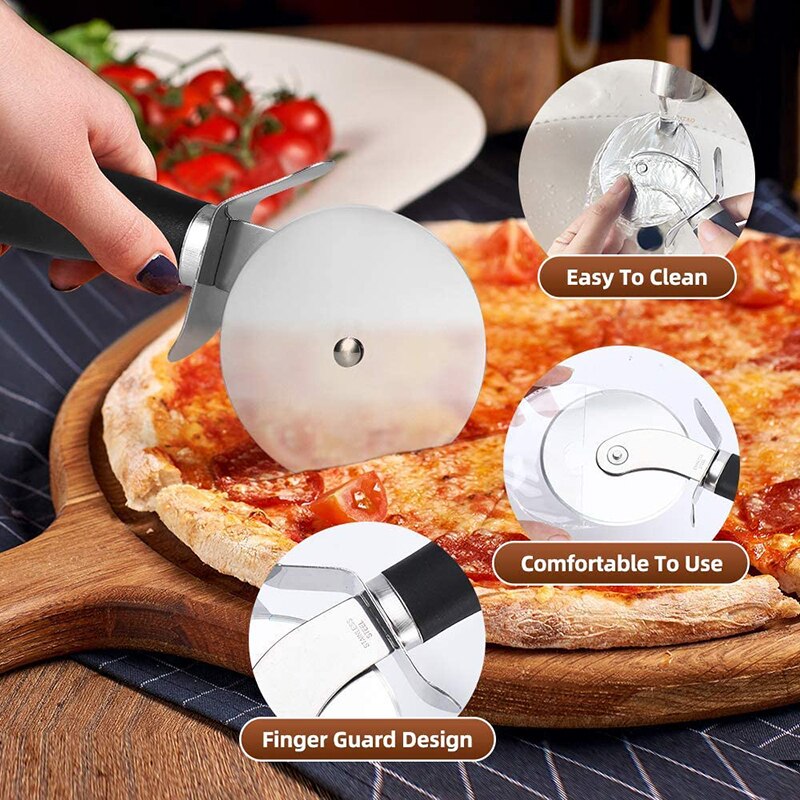 Premium Pizza Cutter Wheel Stainless Steel Super Sharp Pizza Slicer with Non Slip Handle Easy To Cut and Clean Kitchen Gadget 45