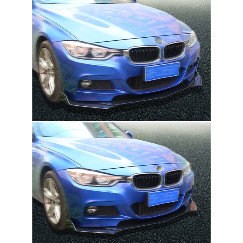 Universal Front Bumper Lip Under Panel Bumper Shovel Lip Spoiler Carbon Fiber