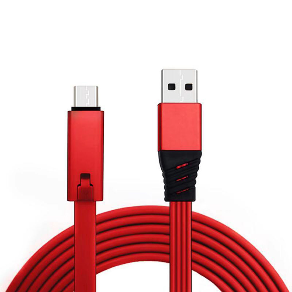 1.5m Renewable Mobile Phone Charging Cable Fast Cut Repairable USB Power Cord Fast Charging for iPhone Android Type C: red for IOS