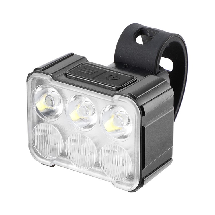 Bike LED Front Rear Lights 6 LED MTB Road Bike Lamp USB Rechargeable Cycling Light Lamp Bicycle Headlights Cycling Accessories: WHITE