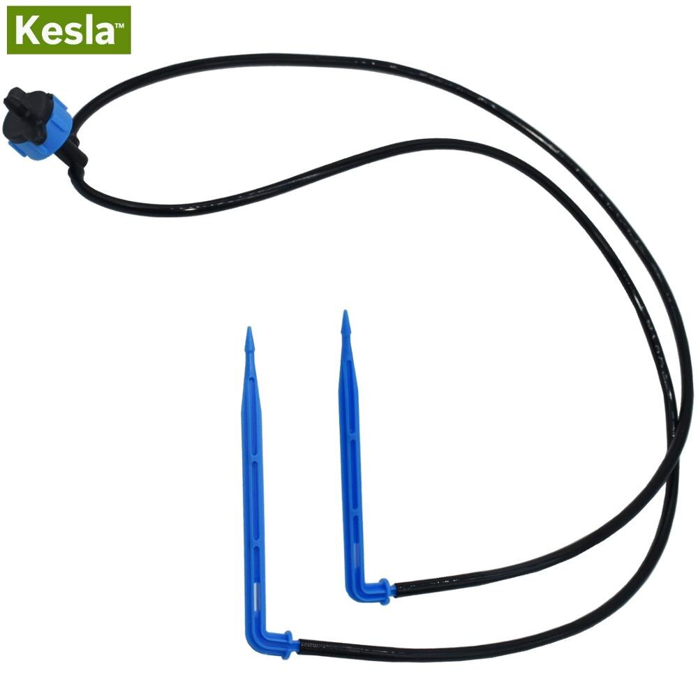 50pcs 2-ways 8L Drip Irrigation Emitters Kits Micro Irrigation System Drip Arrow Dripper Watering Kits w/ Compensation Emitters