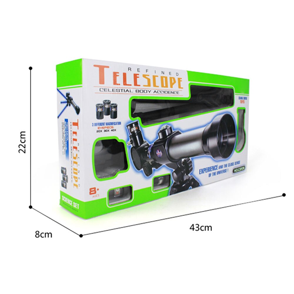 Kinderen Astronomische Telescopen Natuur Wetenschap Speelgoed Voor Kinderen Beginners Met Statief 20X 30X 40X Vergroting Oculairs