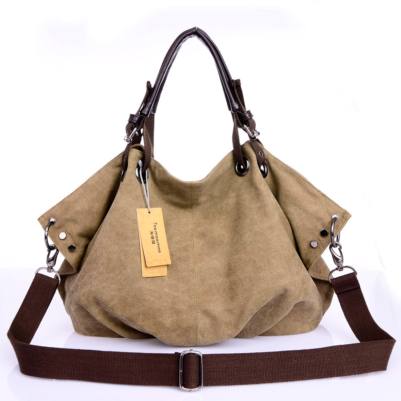 Vrouwen Canvas Messenger Bags Vrouwelijke Crossbody Tassen Solid Schoudertas Casual Vrouwelijke Handtas Grote Capaciteit Tote