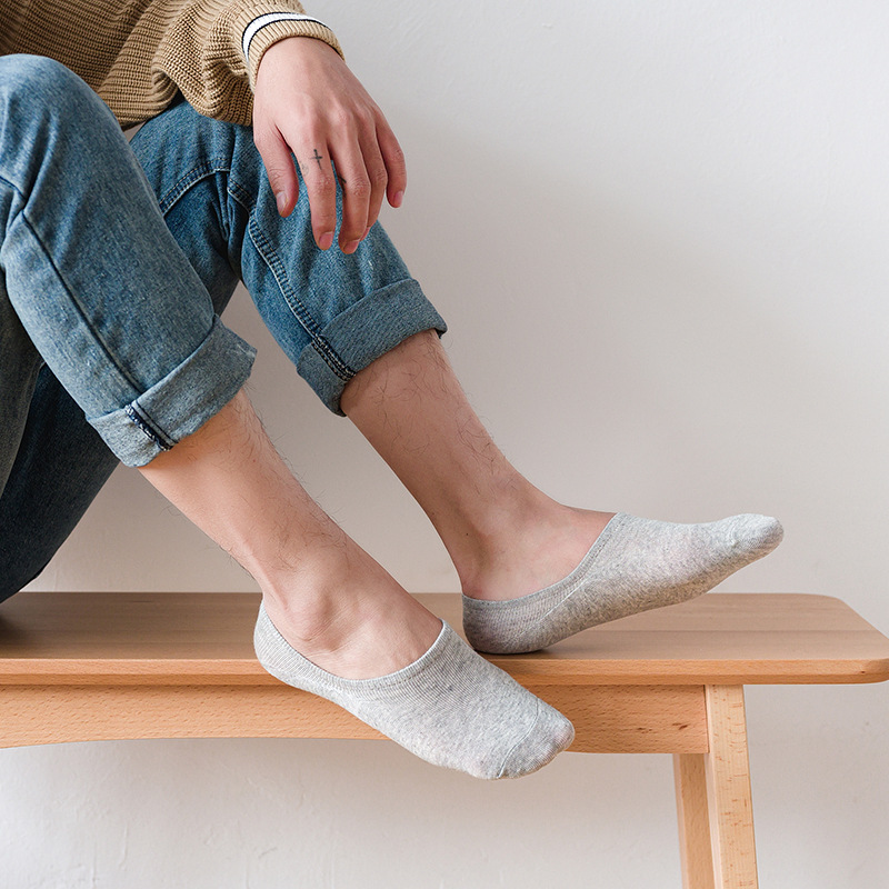 5 Pairs Katoen Mannen Korte Sokken Effen Kleur Laag Onzichtbare Boot Sokken Slippers Ademende Dunne Enkel Zomer Grappige Sokken Man sokken