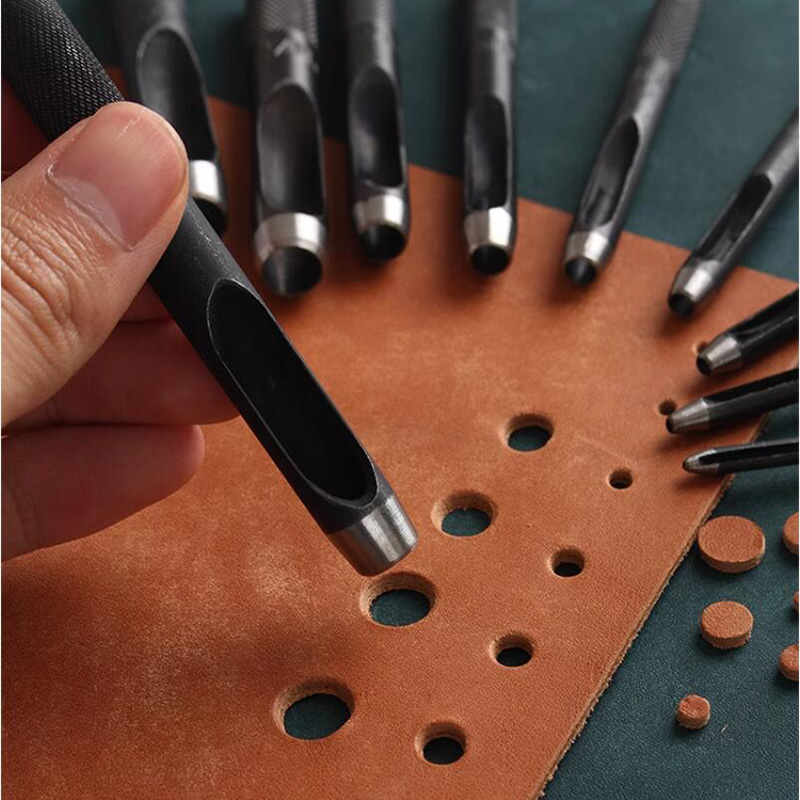 Hollow Hole Punch Tool Heavy Duty Wood Leather Plastic Belt DIY Craft 1mm 2mm 3mm 4mm 5mm 6mm 7mm 8mm 9mm 10mm 11mm 12mm 13mm