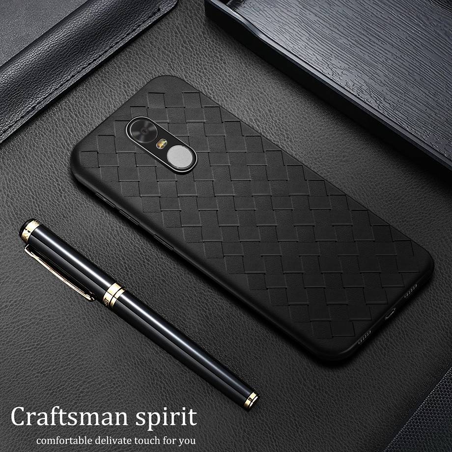 Luxury Weaving Leather Case For Xiaomi Redmi 5 5 Plus Cover Back Protective Phone Housing Couqe Fundas For Redmi 5 5 Plus Case