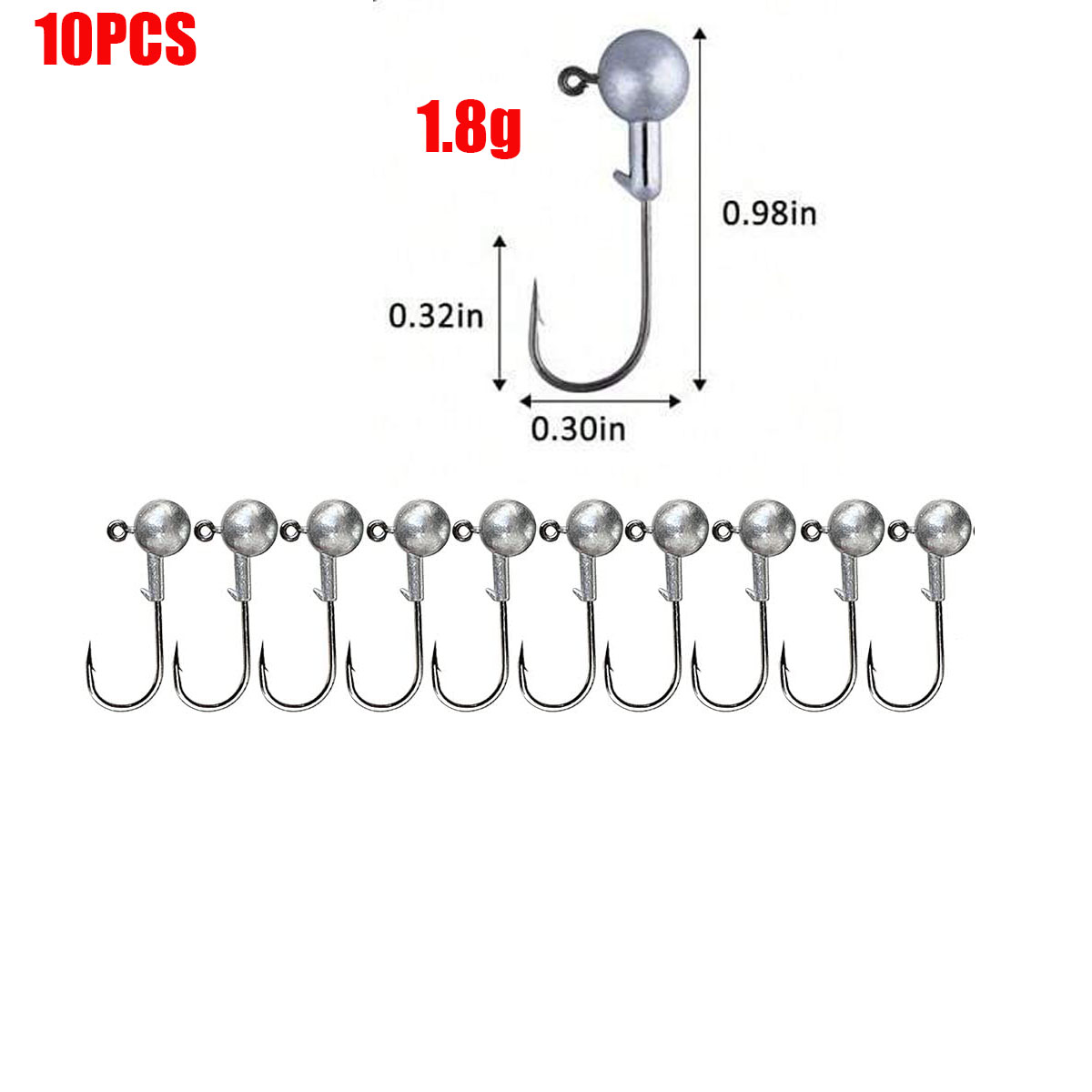 Round Jig Head, Lead Jig Head Hooks for Freshwater Saltwater Fishing, Swimbait Jig Heads with Fishing Box for TroutBass Fishing: Yellow