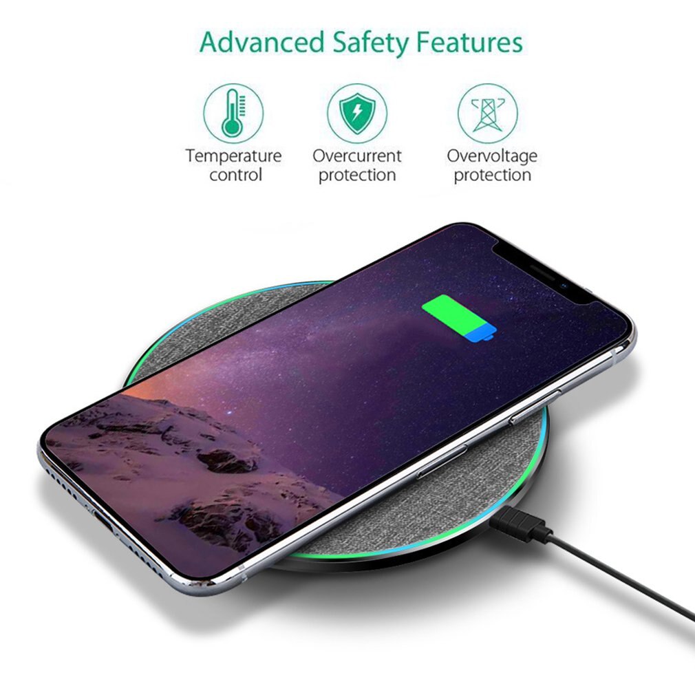 15W Quick Qi Wireless Charger For iphone 11 Xs Max/XR/X/8 Huawei Mate30 Pro/ Samsung S9 S10 S20 Fast Wireless Charger Pad