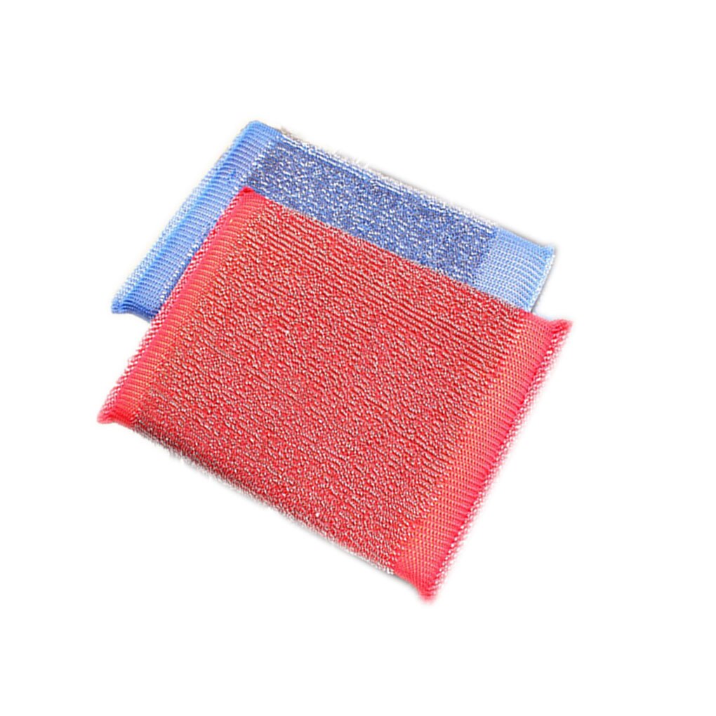 3 Stck Edelstahl Schwamm Rechteck Reiniger Wäscher Pads Topf Schüssel Schüssel Tuch Reinigung Werkzeug Farbe Zufällig