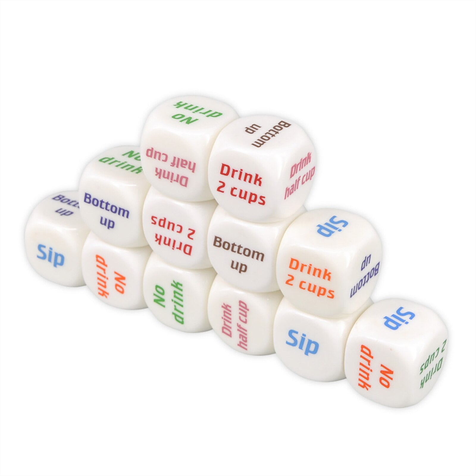 Jeu de dés en acrylique, Pack de 2, pour Bar, Pub, fête, vin anglais, jeu pour amis