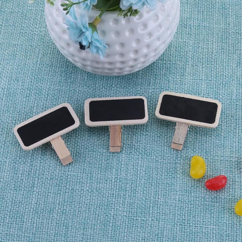 Mini pinzas de madera para pizarra, 50 Uds., carpeta de notas, Clip para foto, , decoración DIY