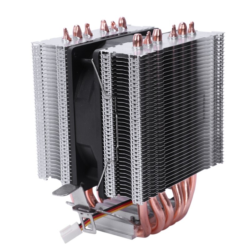 Lanshuo 6 Heat Pipe 3 Wire Without Light Single Fan Cpu Fan Radiator Cooler Heat Sink For Intel Lga 1155/1156/1366 Cooler Heat