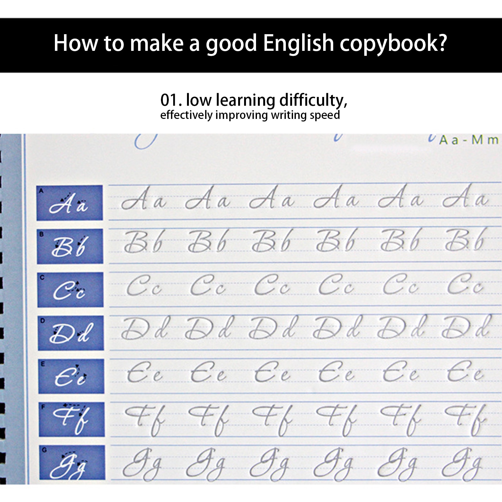 2pcs Calligraphy Sets Practice Calligraphy Copybook Calligraphy Tools Round Body Environmental Reusable Round English Calligrap