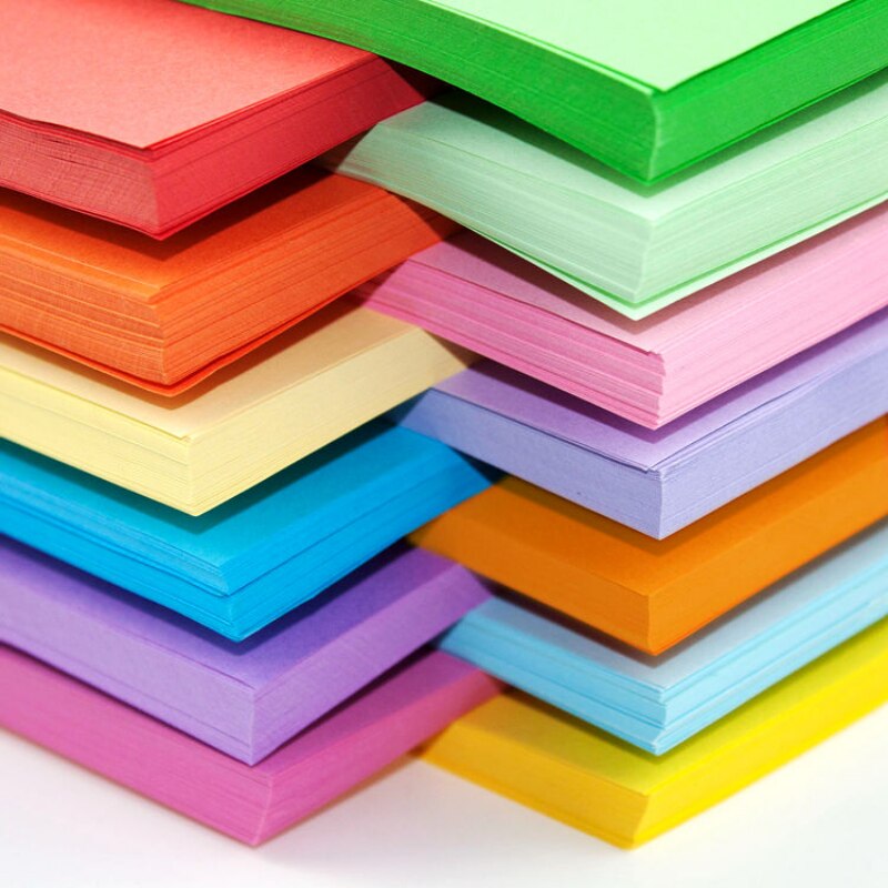 100 80g a4 farve print papir farve origami papir håndlavet papir 10 farver tilgængelige – Grandado