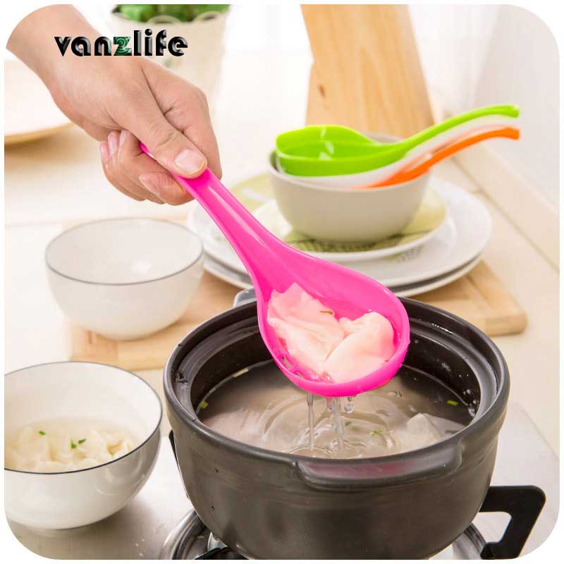 vanzlife home Japanese pot spoon noodles colander dual-purpose side leakage plastic draining spoon