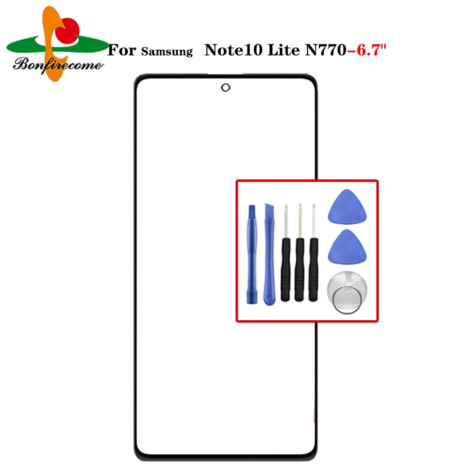 6.7 " note 10 lite erstatnings lcd front touch screen glas udvendig linse til samsung galaxy note 10 lite  n770 sm-n770f