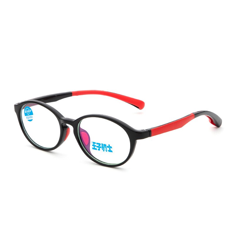 Gafas ovaladas de luz azul para niños, lentes con montura óptica, bloqueo transparente, antirreflectante, para ordenador, de 8 a 12 años,: C1