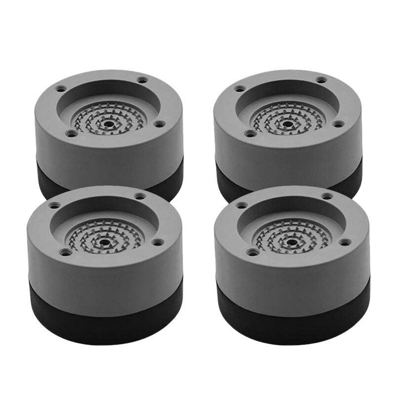 4 stuks voetjes voor wasmachines, trillingsdempende voetjes voor wasmachines en drogers, antislip rubberen voetjes voor wasmachines en drogers