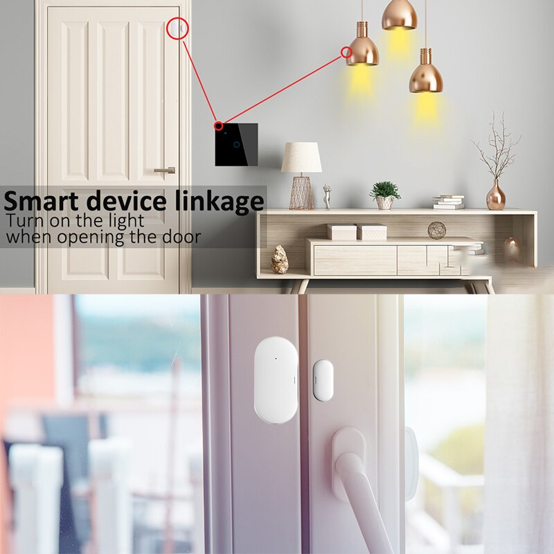 Tuya Smart ZIGBEE Door and Windows Sensor Door Open Phone Alert Personal Security Home Automation Compatible Alexa Google Home