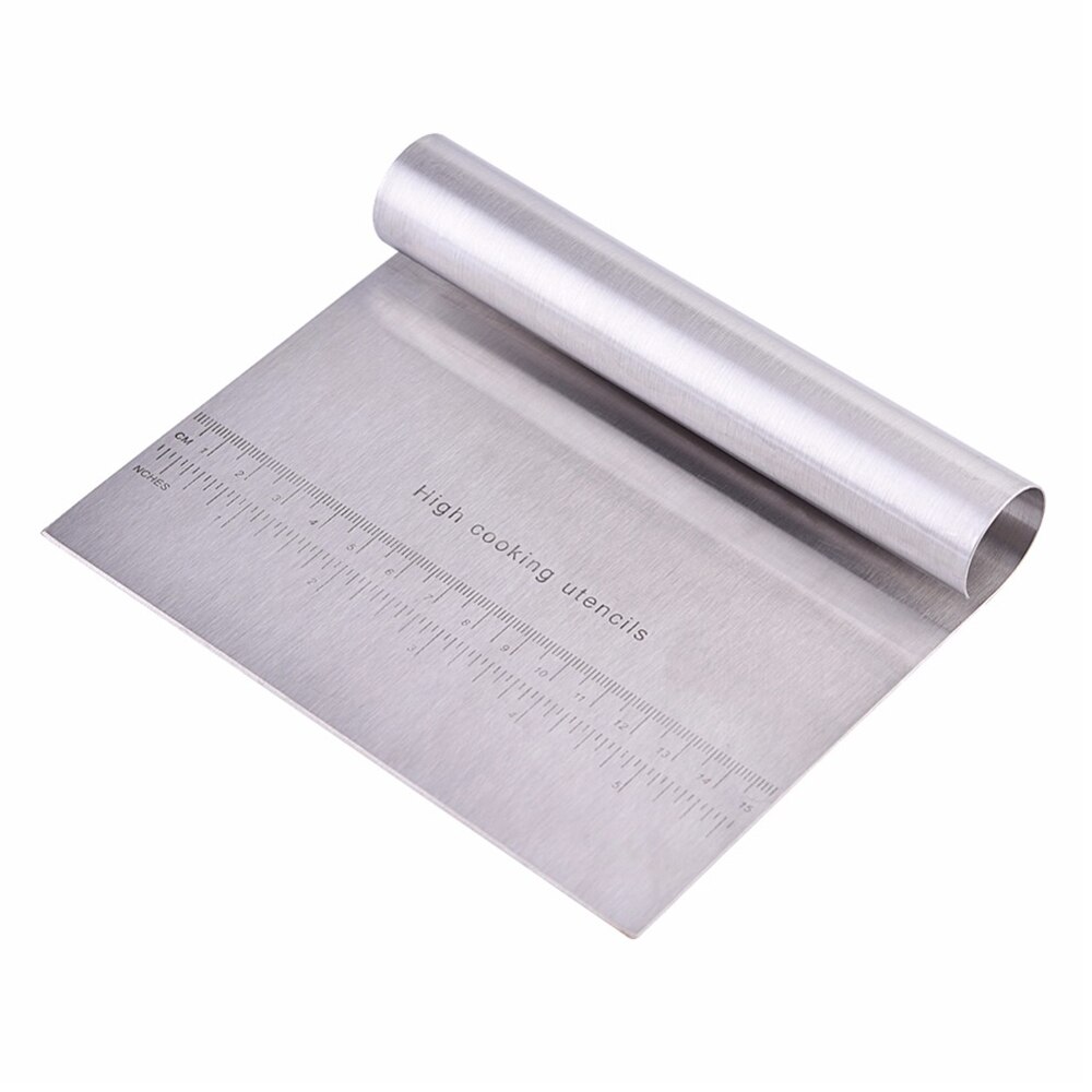 Stainless Steel Pizza Dough Scraper Cutter Cake Baking Pastry Spatulas Cutters Tough Kitchen Tool Accessories