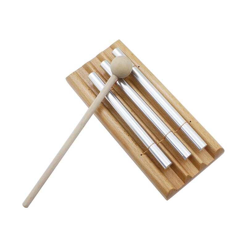 Carrilhão de vento instrumento de aprendizagem vento carrilhão prata percussão meditação vento carrilhão vento