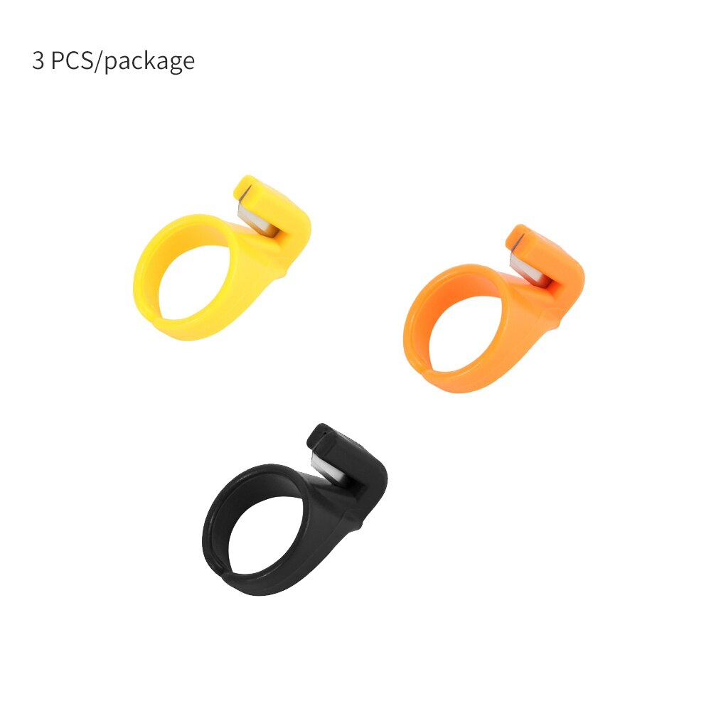 Mini cuchilla de dedo para manualidades, dedal de plástico para el hogar, cortador de hilo de anillo de costura, bricolaje, accesorios para máquinas de coser para el hogar, 3 uds.