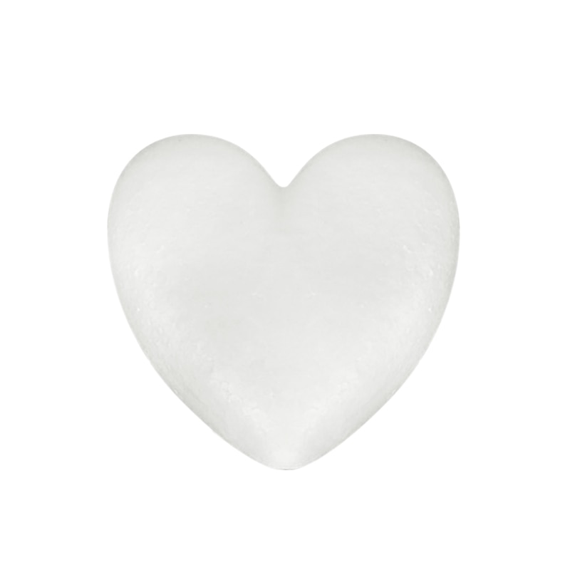 Kids DIY Foam Mold Christmas Party Decoration Supplies Polystyrene Styrofoam Foam Ball White Craft Heart-shaped Ornaments