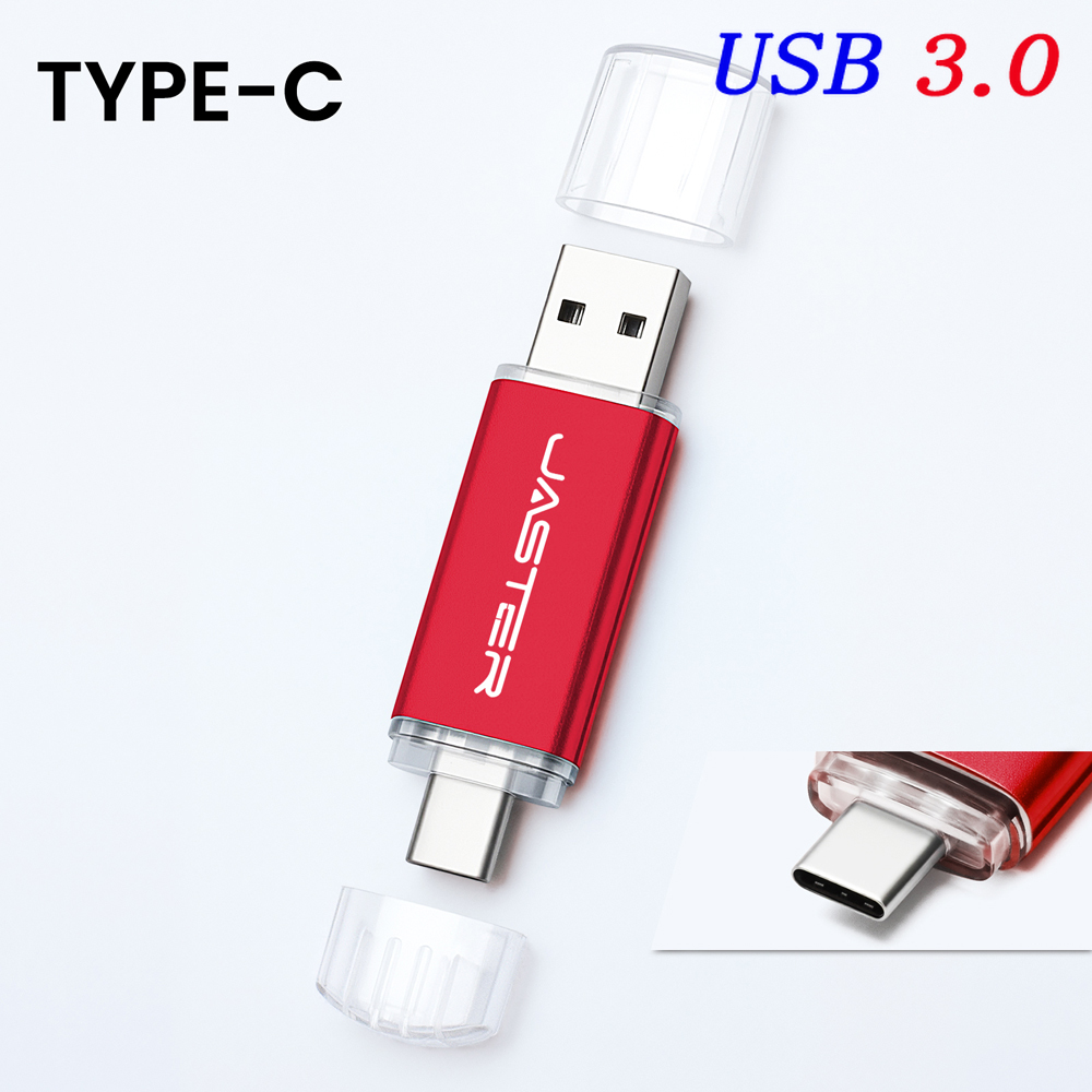 USB-C-Stock 128 GB Typ-C USB 3.0-Blitz-Laufwerk 64 GB Bunter USB3.0-Speicherstick Hochgeschwindigkeits-Stock 32 GB Blau verrotten Grün Schwarz: verrotten / 32 GB