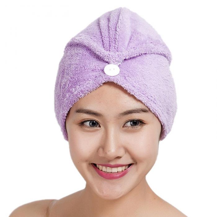 Lady Girl Quick Dry Bath Head Wrap Hoed Womens Haar Drogen Handdoek Coral Fluwelen Make-Up Cosmetica Cap Zwemmen Tool FBE3