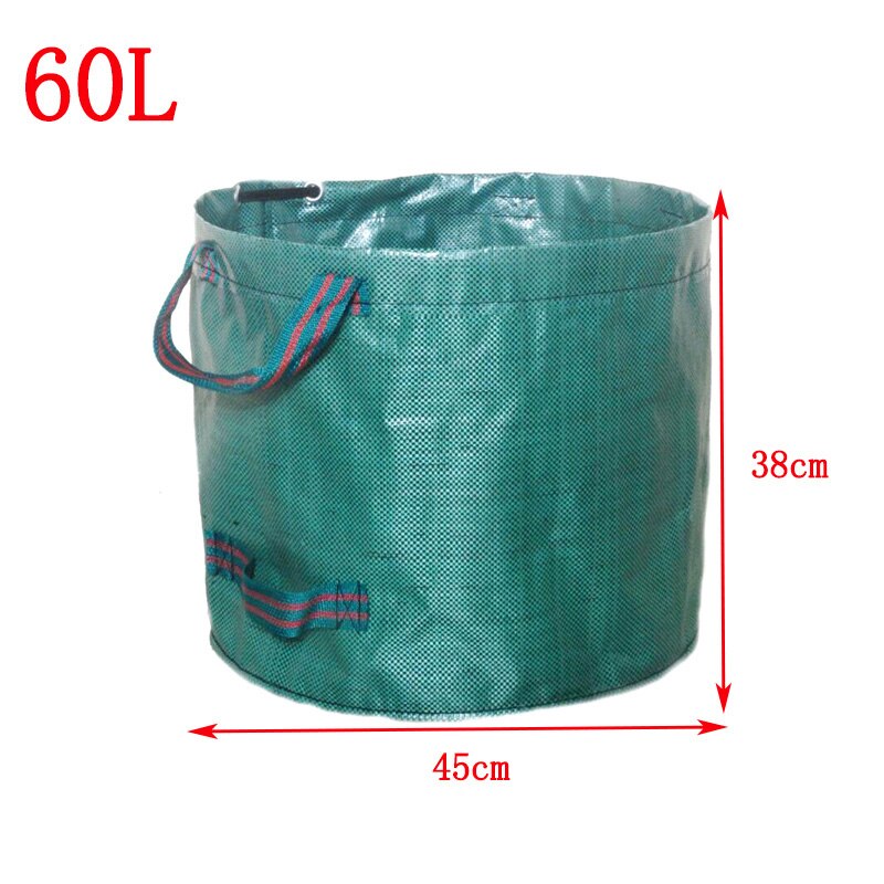 Grand sac poubelle de jardin, grande poubelle d&#39;extérieur pour cheminée de Camping, sac de stockage robuste: 60L