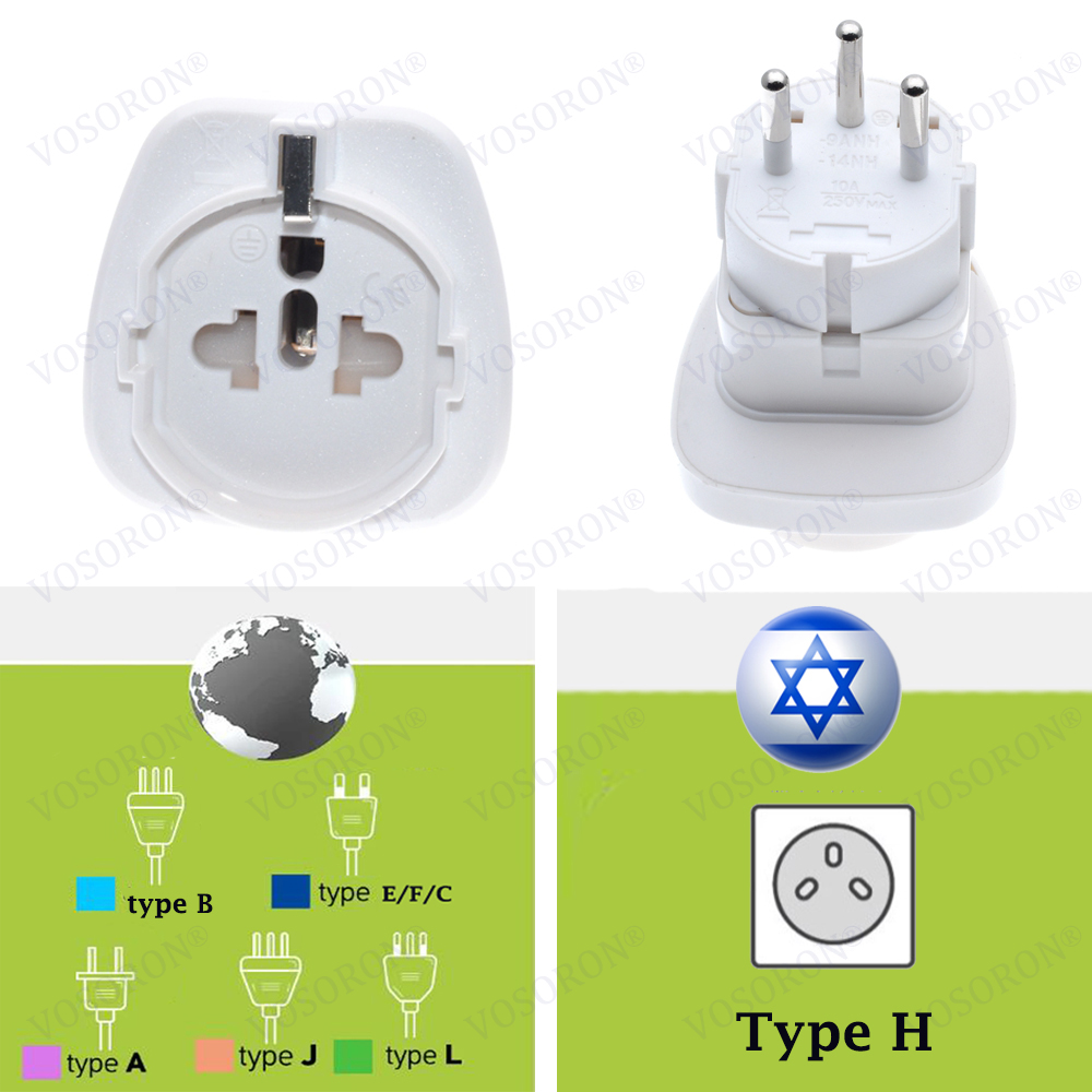 Israel 3Pin Universal Travel adapter,Israel SI-32 zu Weltweit Steckdose, IEC Typ H Reise Adapter