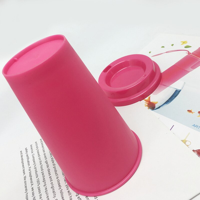 Tazas de café portátiles de viaje, 480ML, con tapas, para Picnic, turismo, bebidas, tazas de plástico, tazas a prueba de fugas, tazas para beber agua, triangulación de envíos